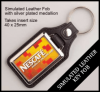 Leather Style Insert Keyring QBMD-40