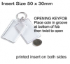 Clear Acrylic Keyring QB-G4