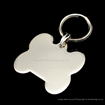 Rhodium Plated Medium Bone Pet Tag