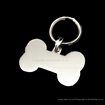 Rhodium Plated Small Bone Pet Tag