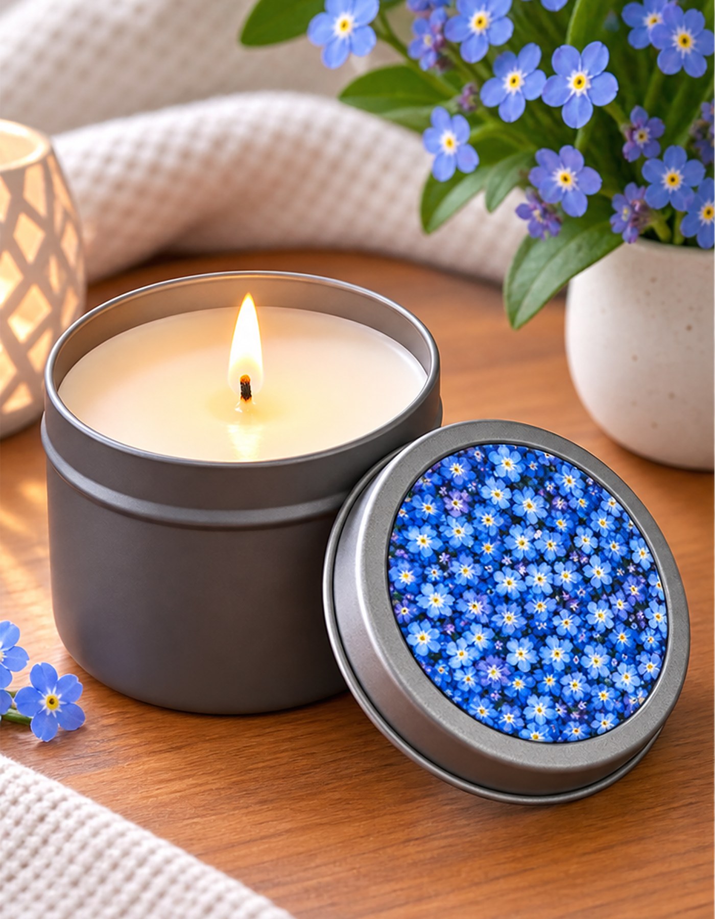 custom tin candle