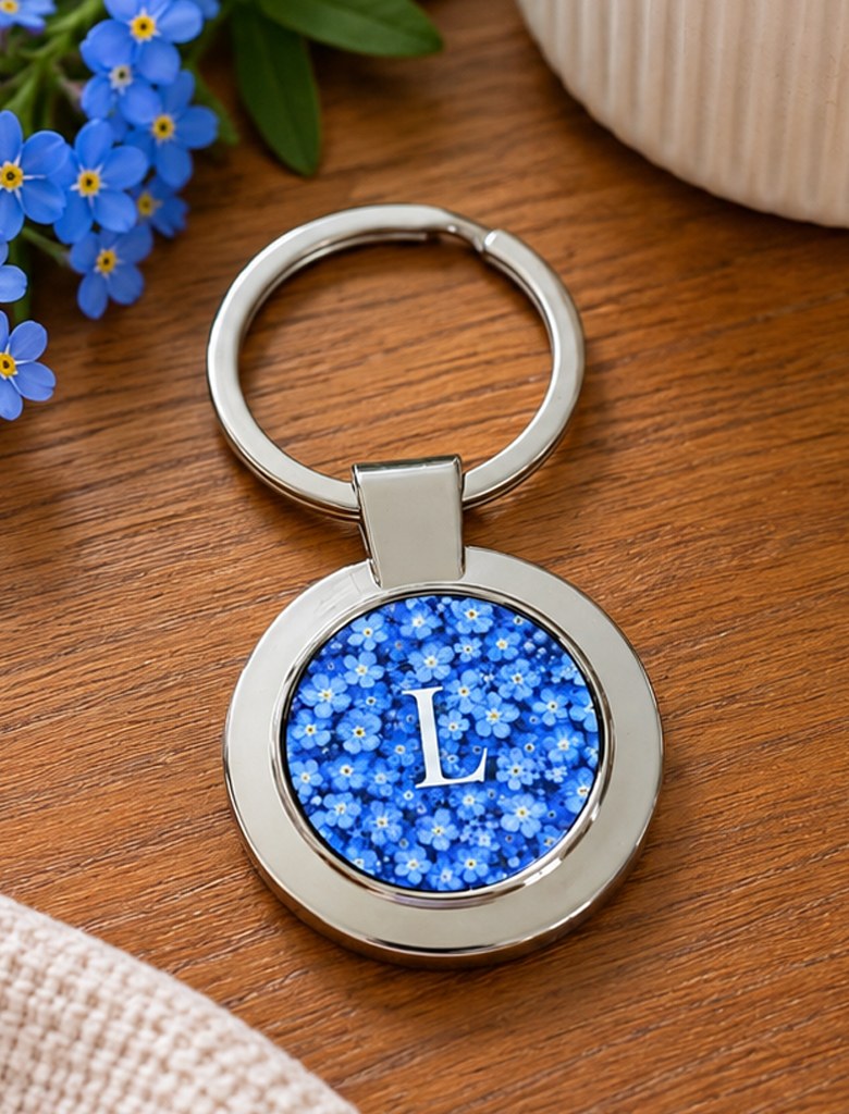 silver plated keyring customised
