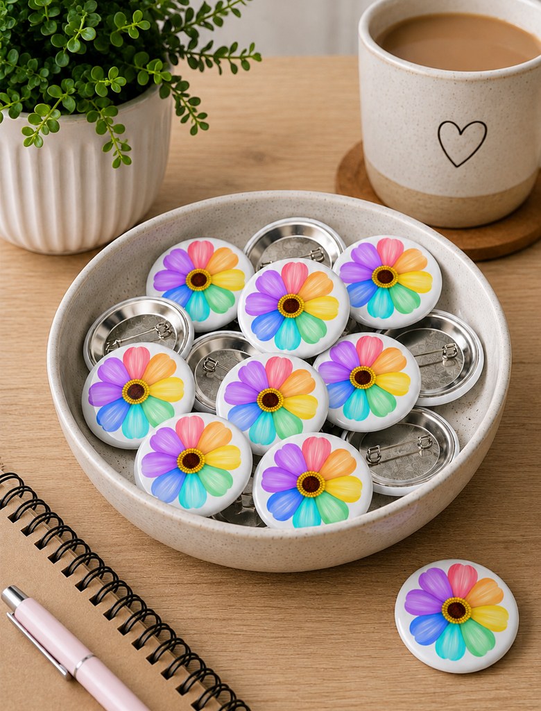 Rainbow Flower Badge