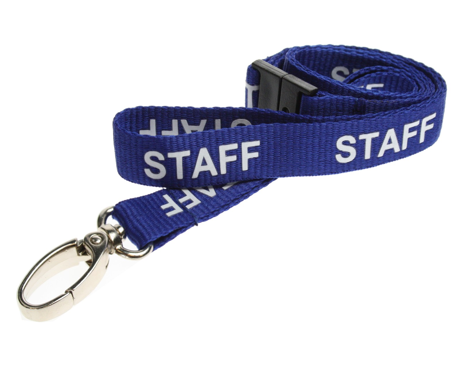Quickbadge product — Blue with white text (Metal Clip)