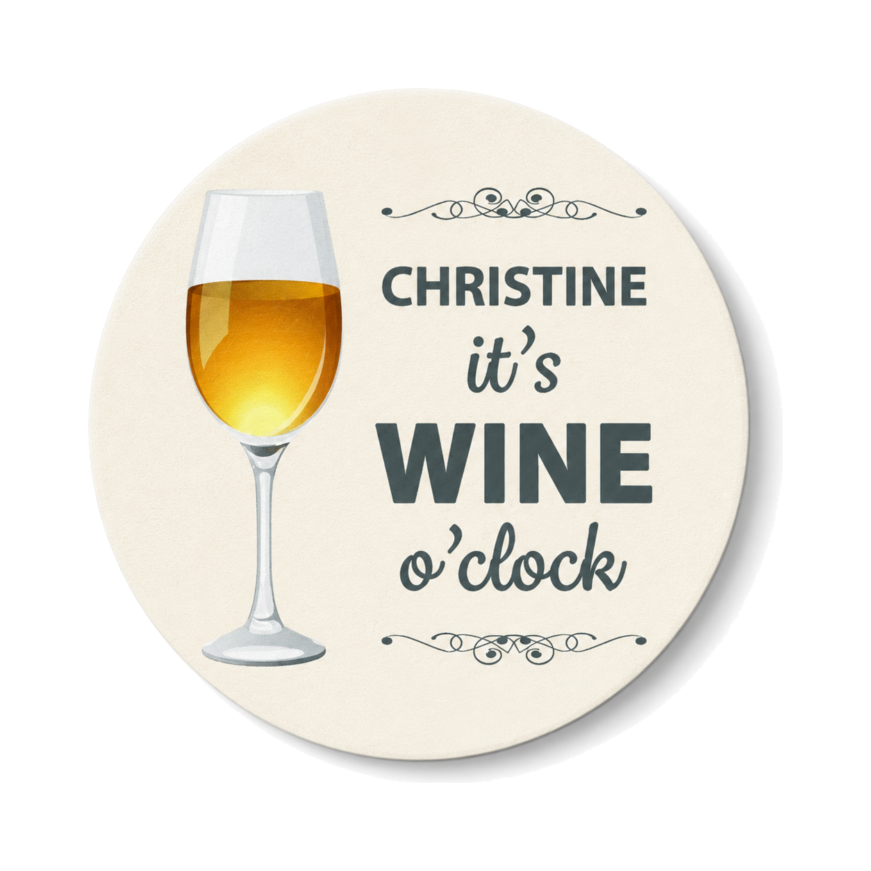 Quickbadge product — White Wine - Round