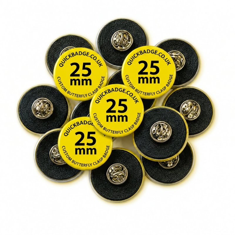 25mm (1inch) Button Badge with Butterfly Pin Clasp