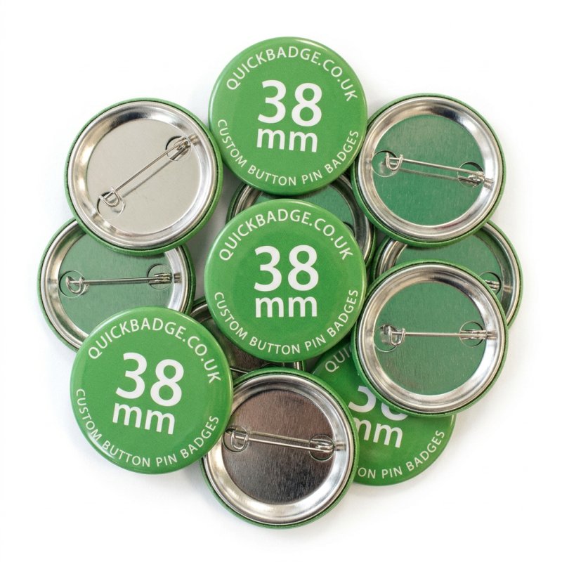38mm (1 1/2 Inch) Custom Button Pin Badges