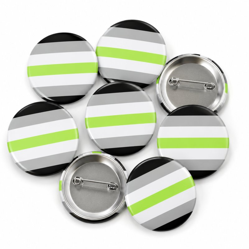 Agender Pride Button Pin Badge