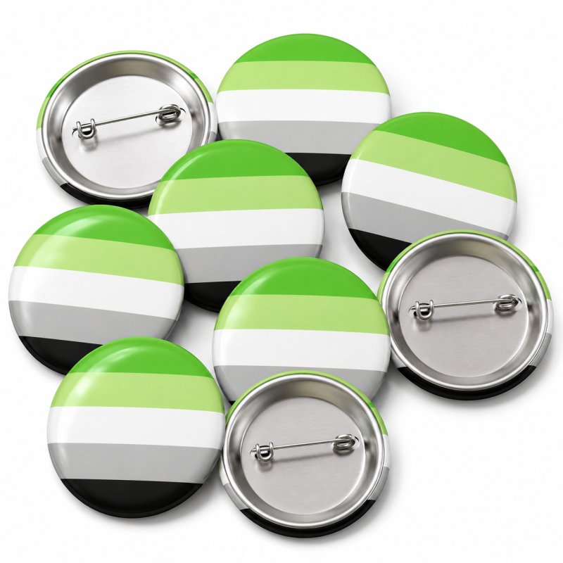 Aromantic Button Pin Badge