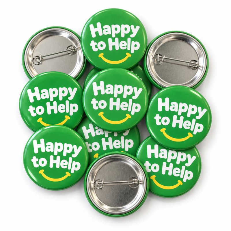 Happy to Help Staff Badges