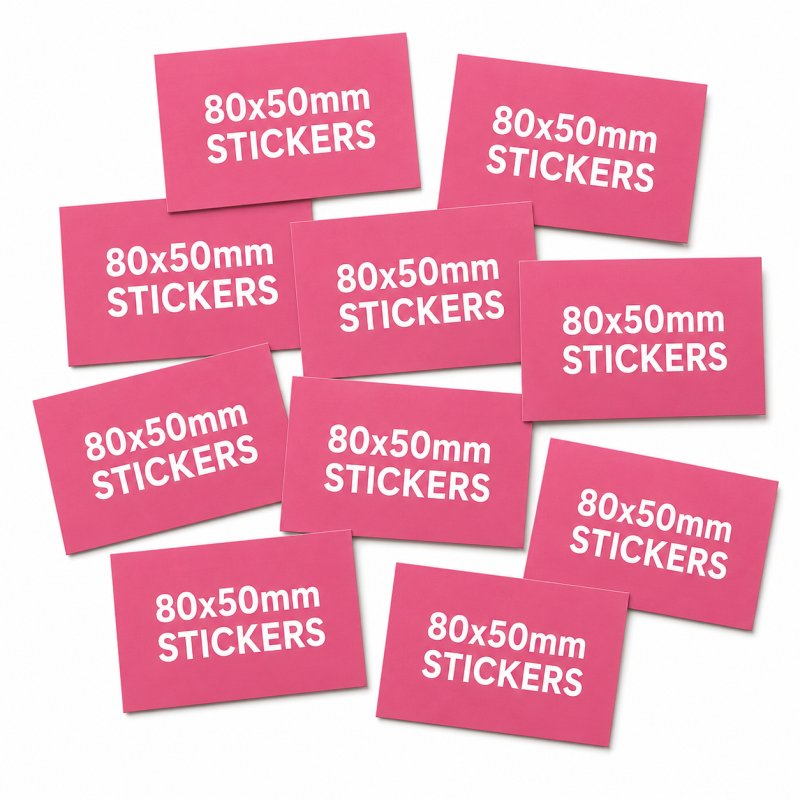 Custom Paper Stickers 80x50mm