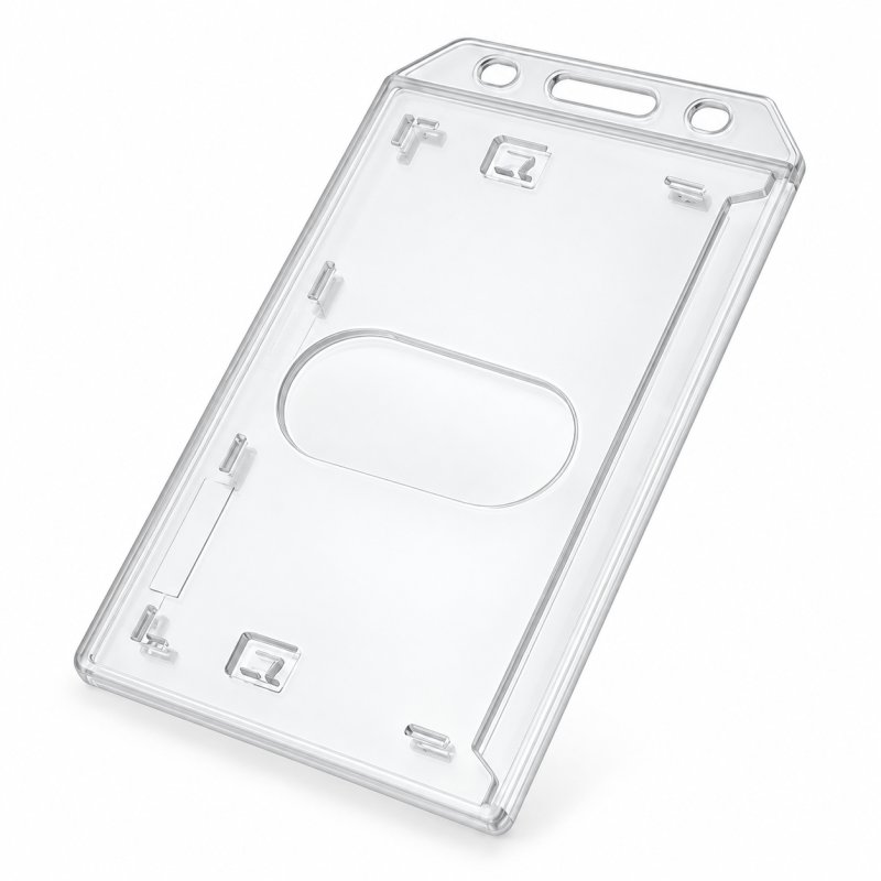 Enclosed Rigid ID Card Holder - Portrait