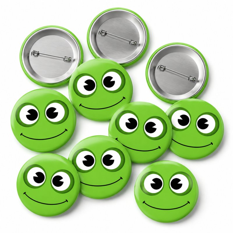 Frog Button Pin Badge