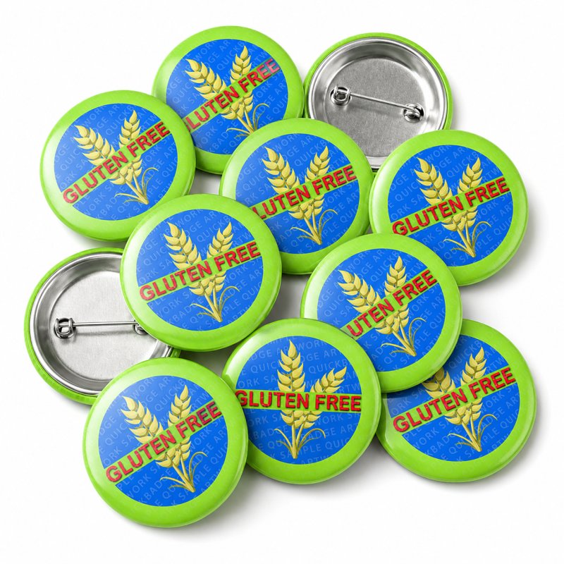 Gluten Free Button Pin Badge