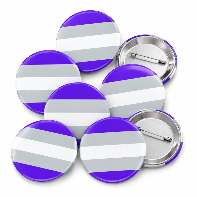 Graysexual Button Pin Badge