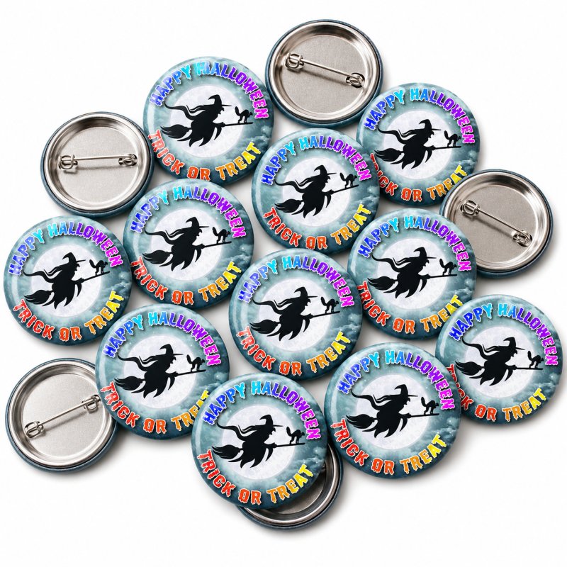 Happy Halloween Trick or Treat Witch Badge