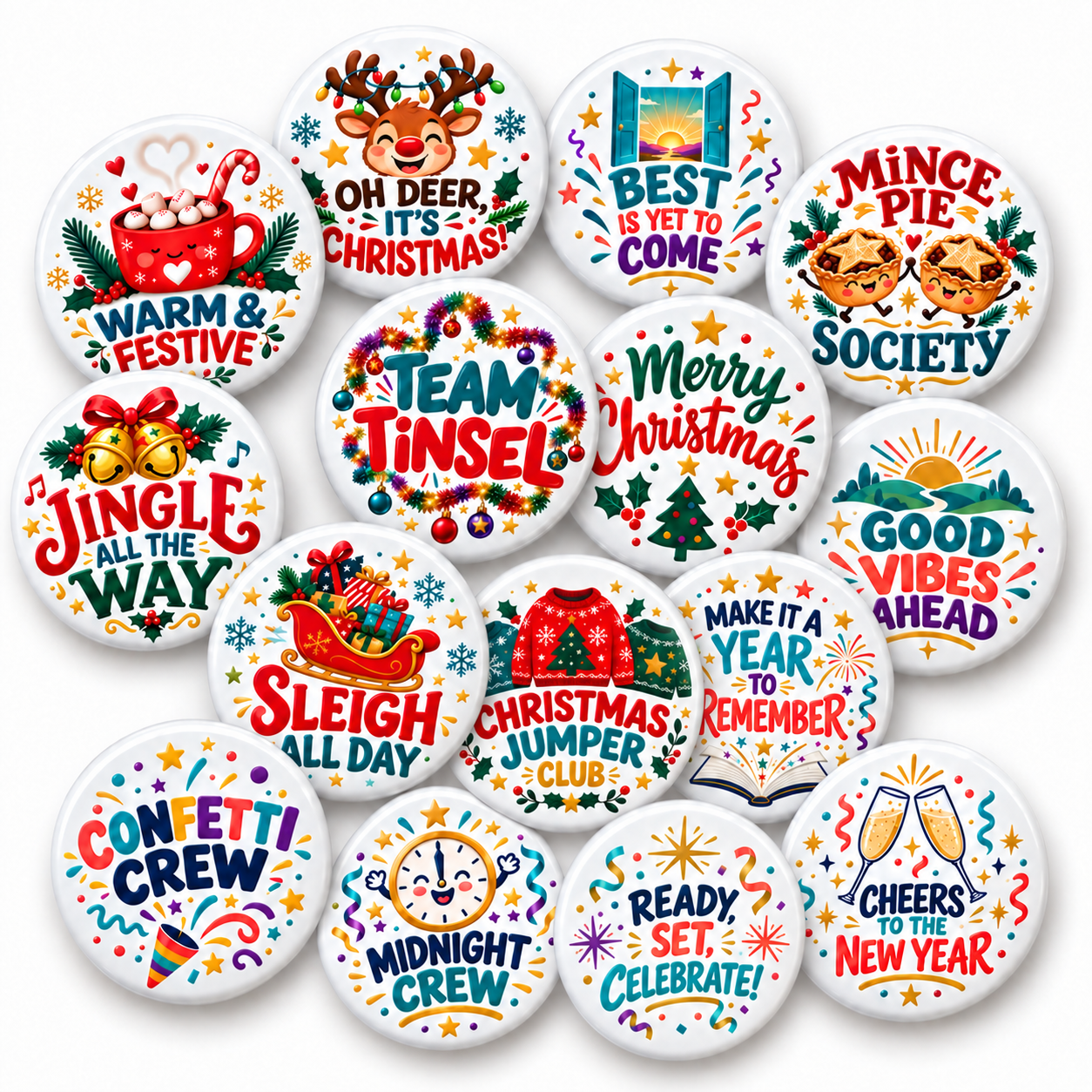 Christmas & New Year Badges