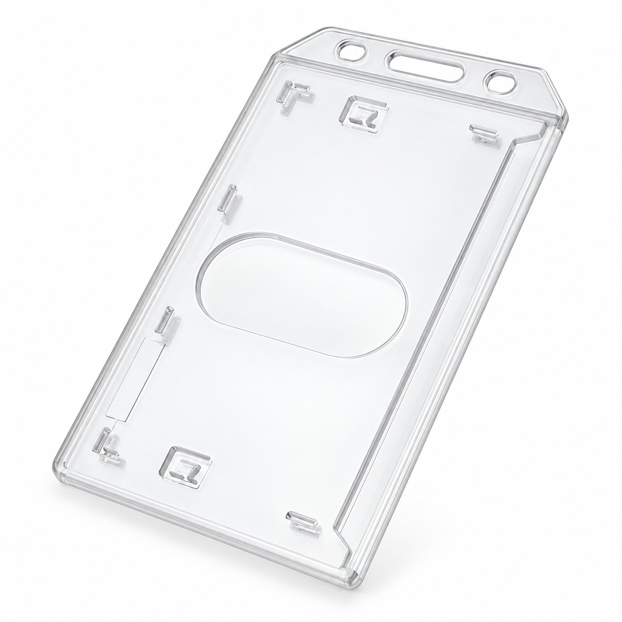 Enclosed Rigid ID Card Holder - Portrait