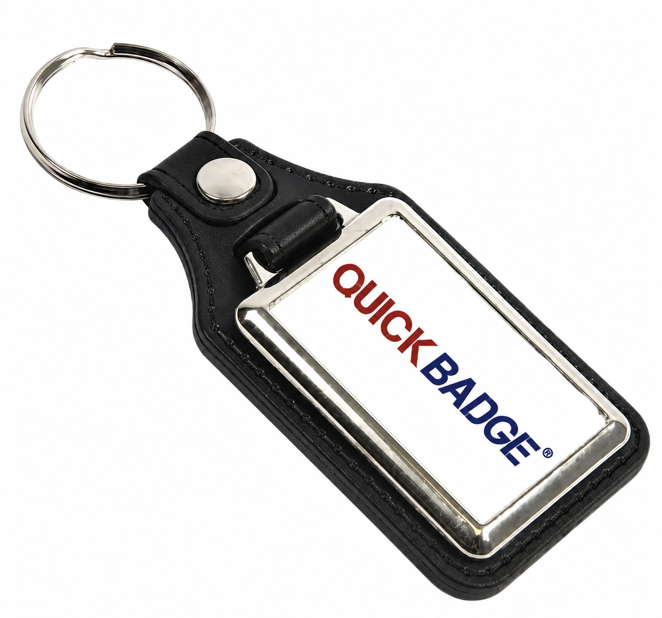 Leather Style Keyring - Insert 40x25mm