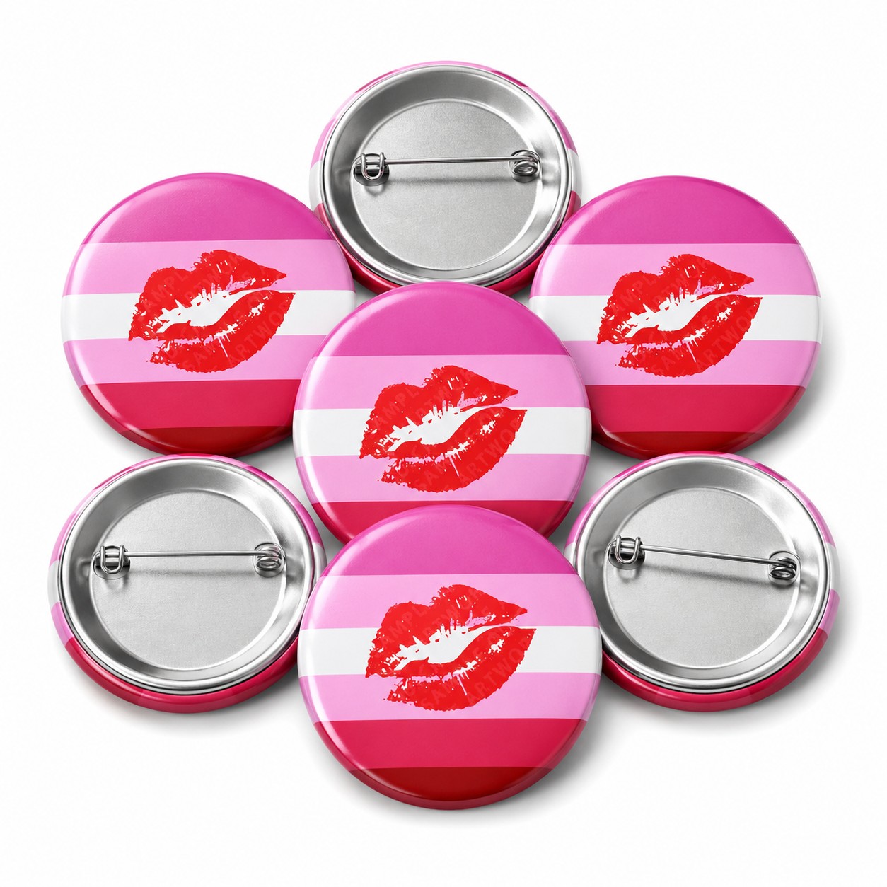 Lipstick Lesbian Button Pin Badge