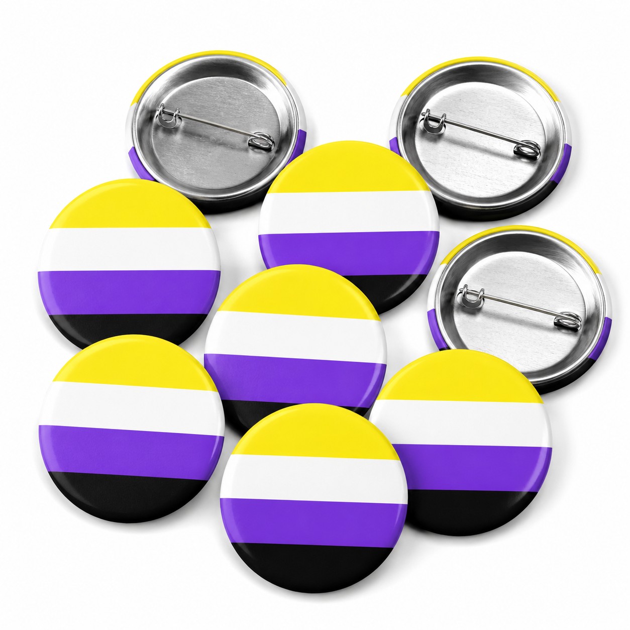 Non Binary Button Pin Badge