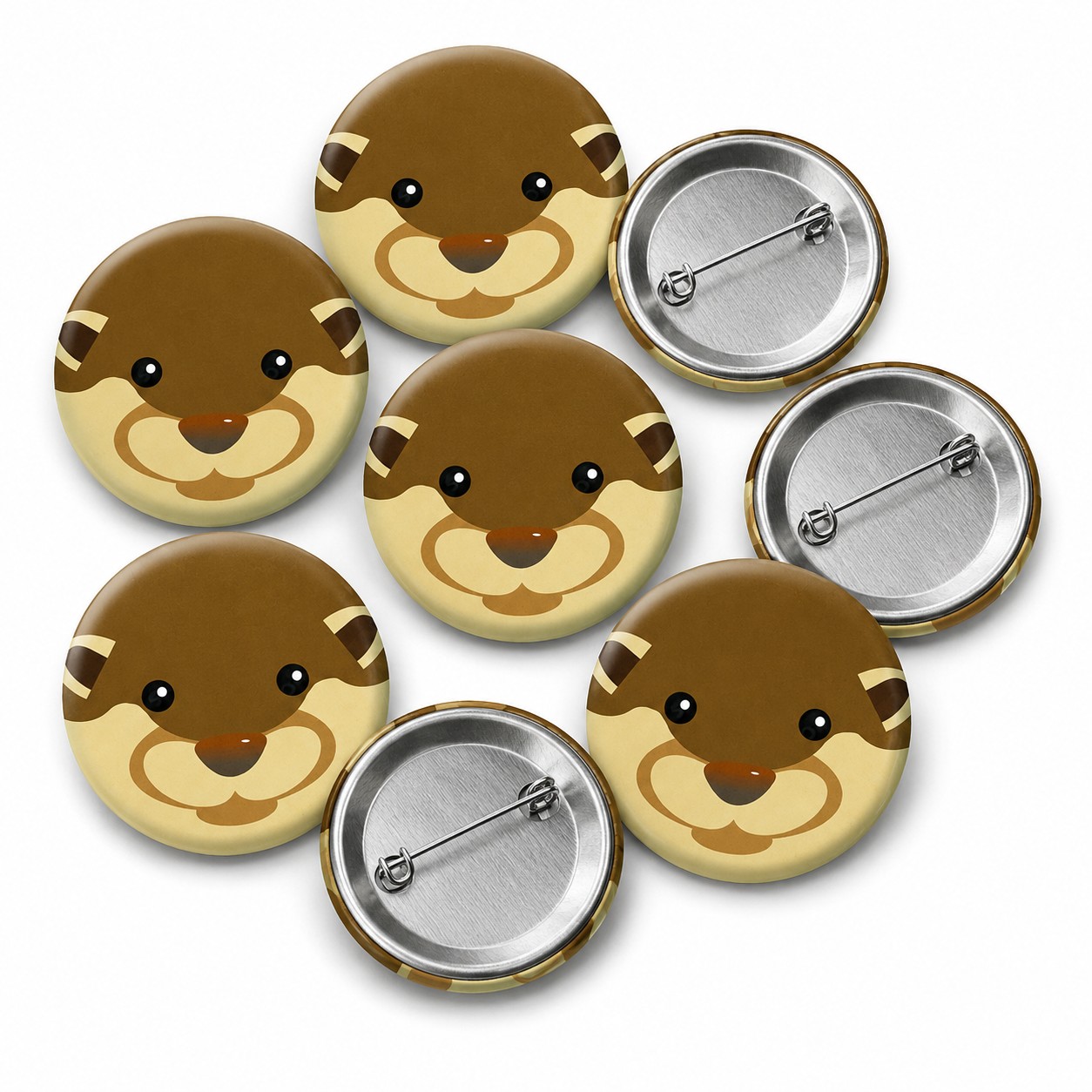 Otter Button Pin Badge