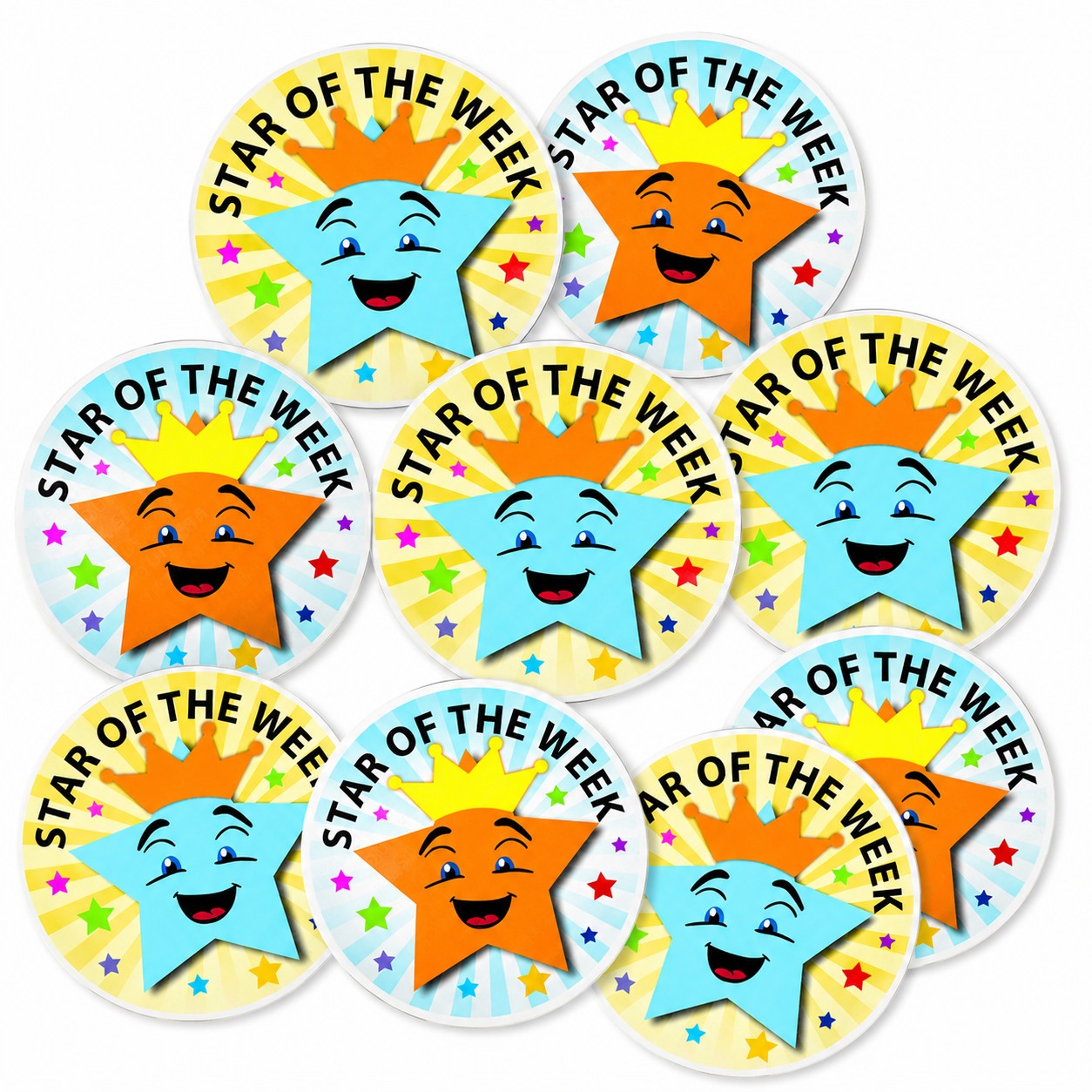 Star of the Week Stickers 35mm Round