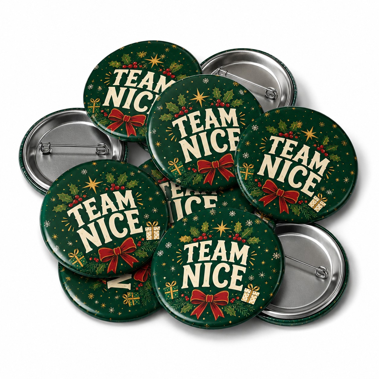 Team Nice Button Pin Badge
