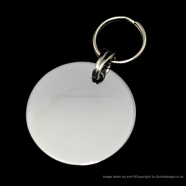 30mm Chrome Or Brass Disc Pet Tag