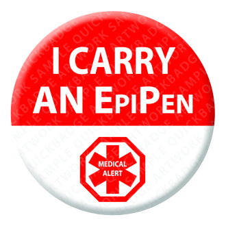 I Carry an EpiPen Badge