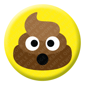 Poop Emoji Button Pin Badge