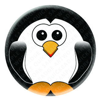 Penguin Button Pin Badge