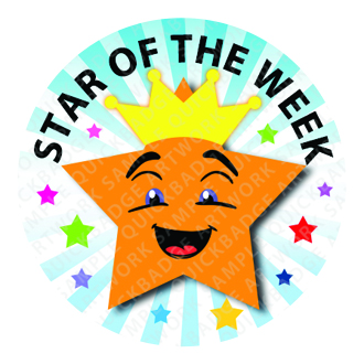 Star of the Week Stickers 35mm Round