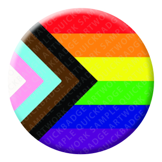 Progress Pride Button Pin Badge