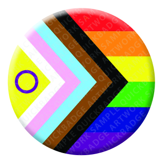 Progress Pride Intersex Button Pin Badge