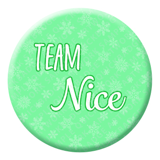 Team Nice Button Pin Badge
