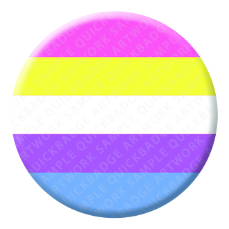 Bigender Button Pin Badge