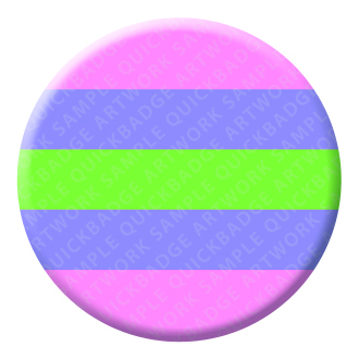 Trigender Button Pin Badge