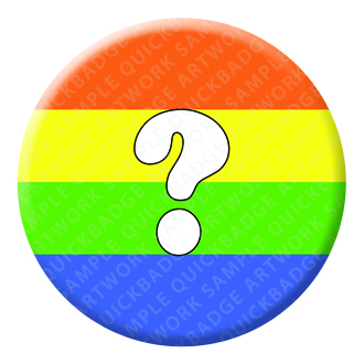Questioning Button Pin Badge