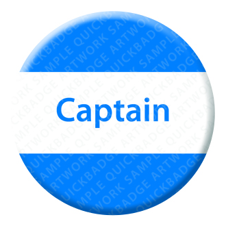 Captain Button Pin Badge