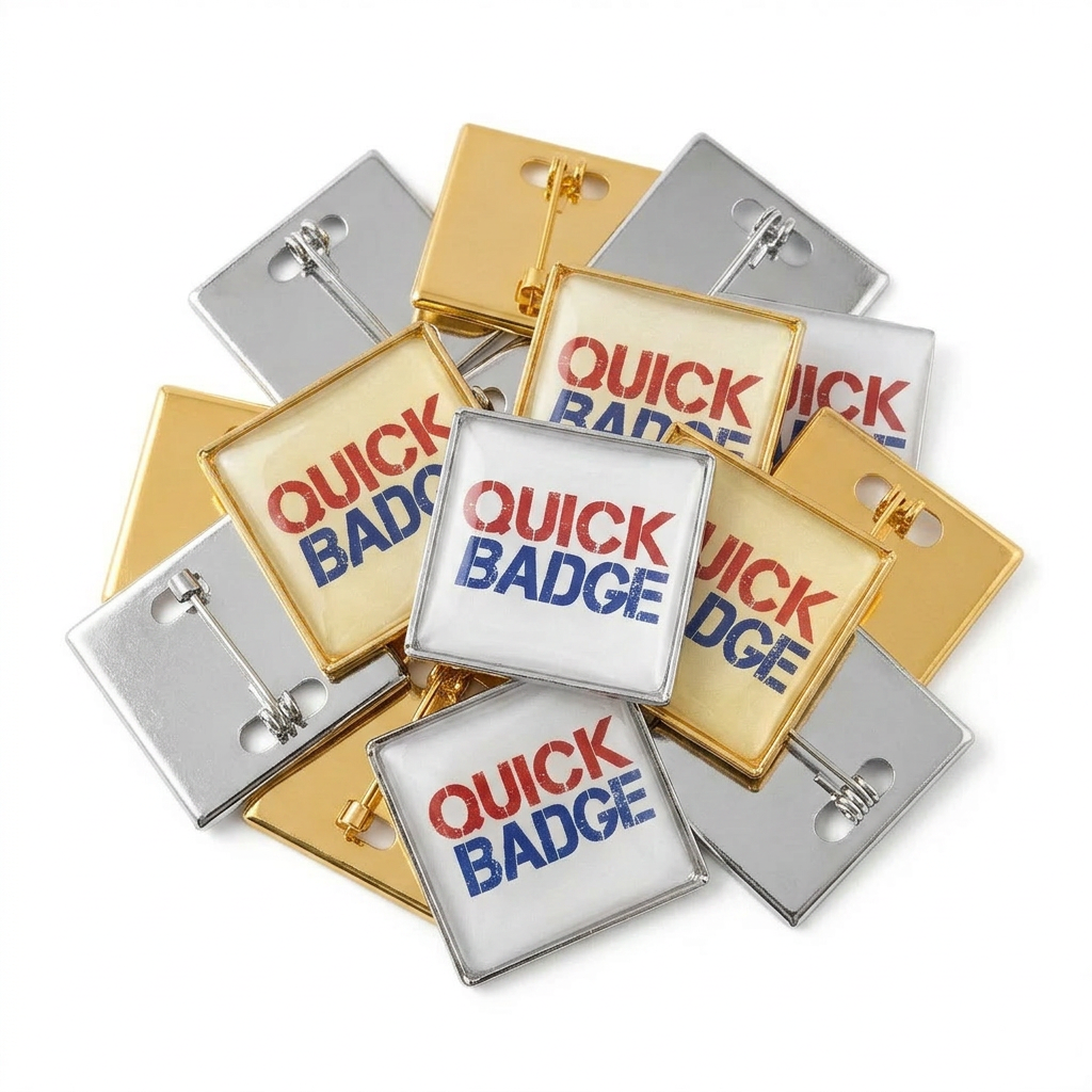 Brooch Pin Badge - 24x26mm