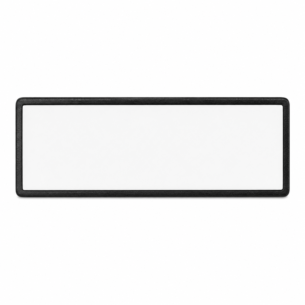 Rectangle Black Plastic Backed Metal Name Badge 67mm x 21mm