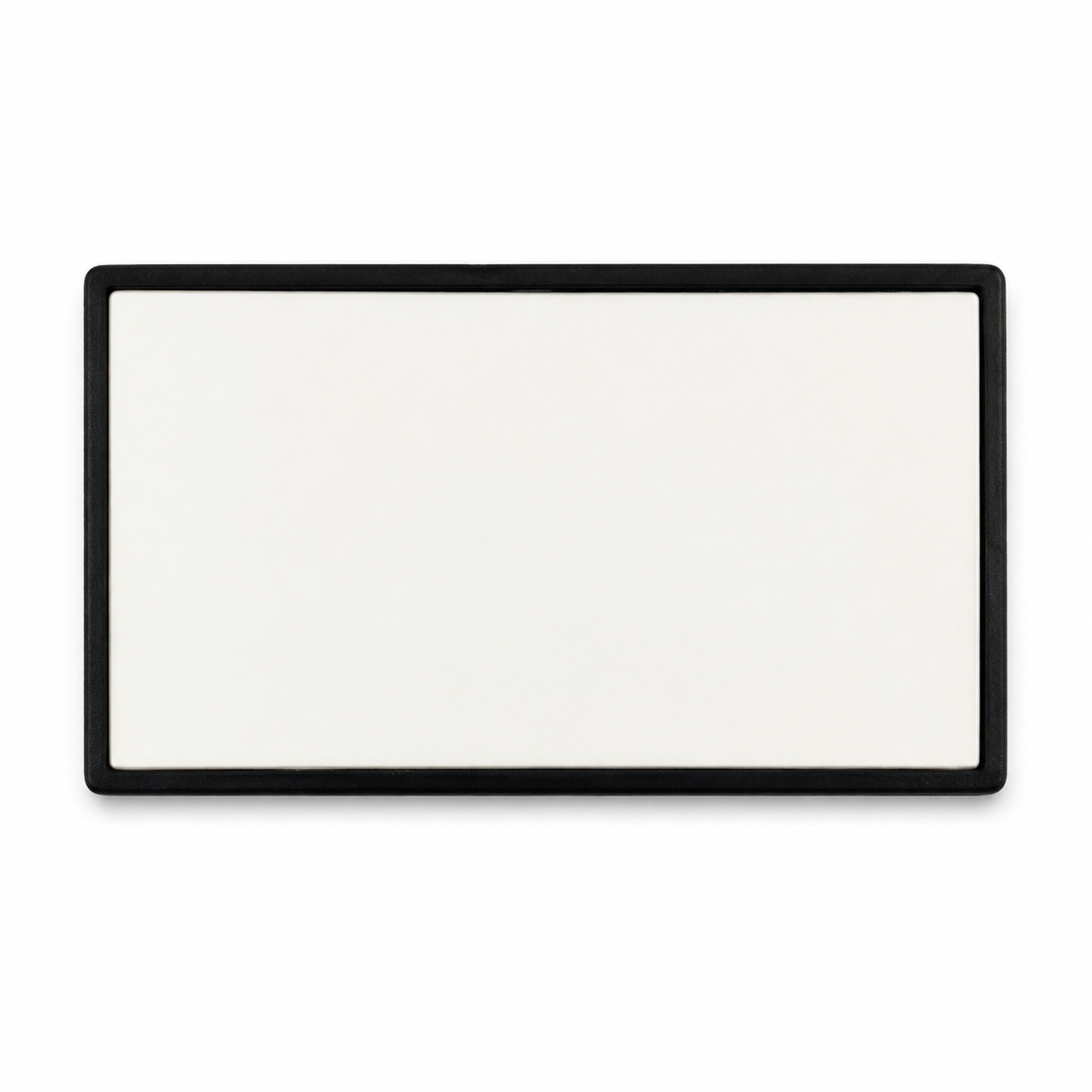 Rectangle Black Plastic Backed Metal Name Badge 68mm x 30mm