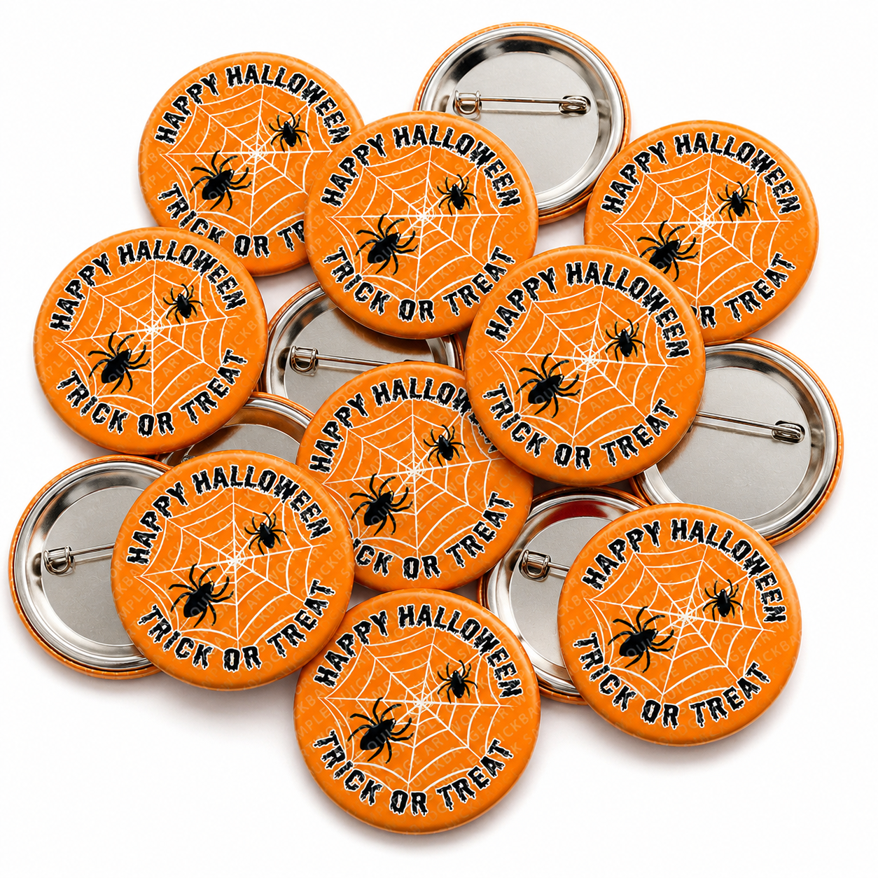 Spiders Web Halloween Button Pin Badge
