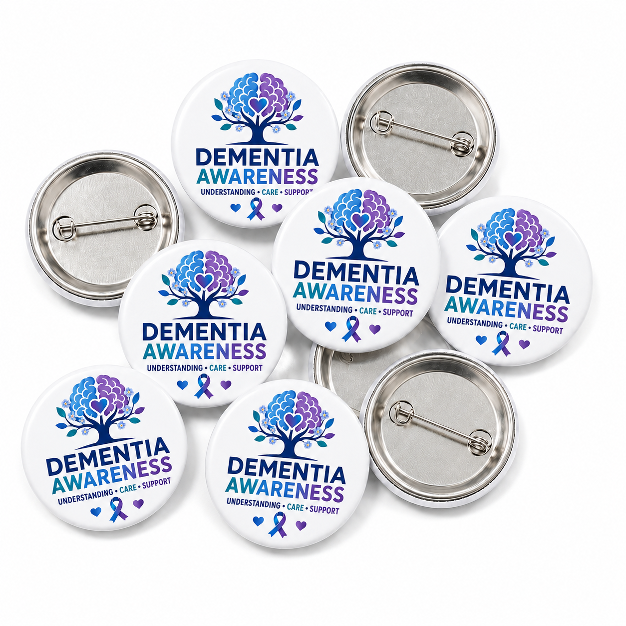 Dementia Awareness Button Pin Badge