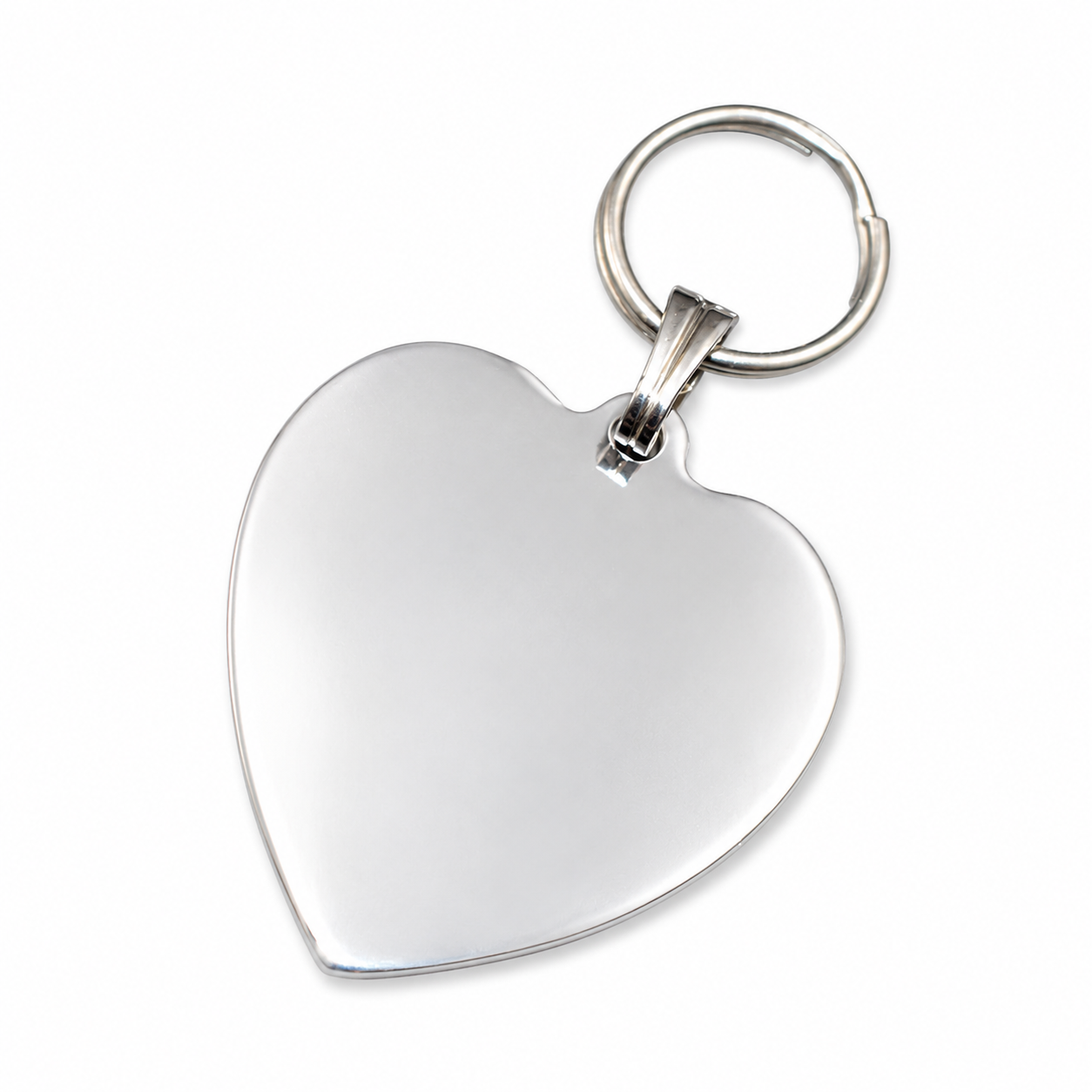 30mm Chrome Heart Pet Tag