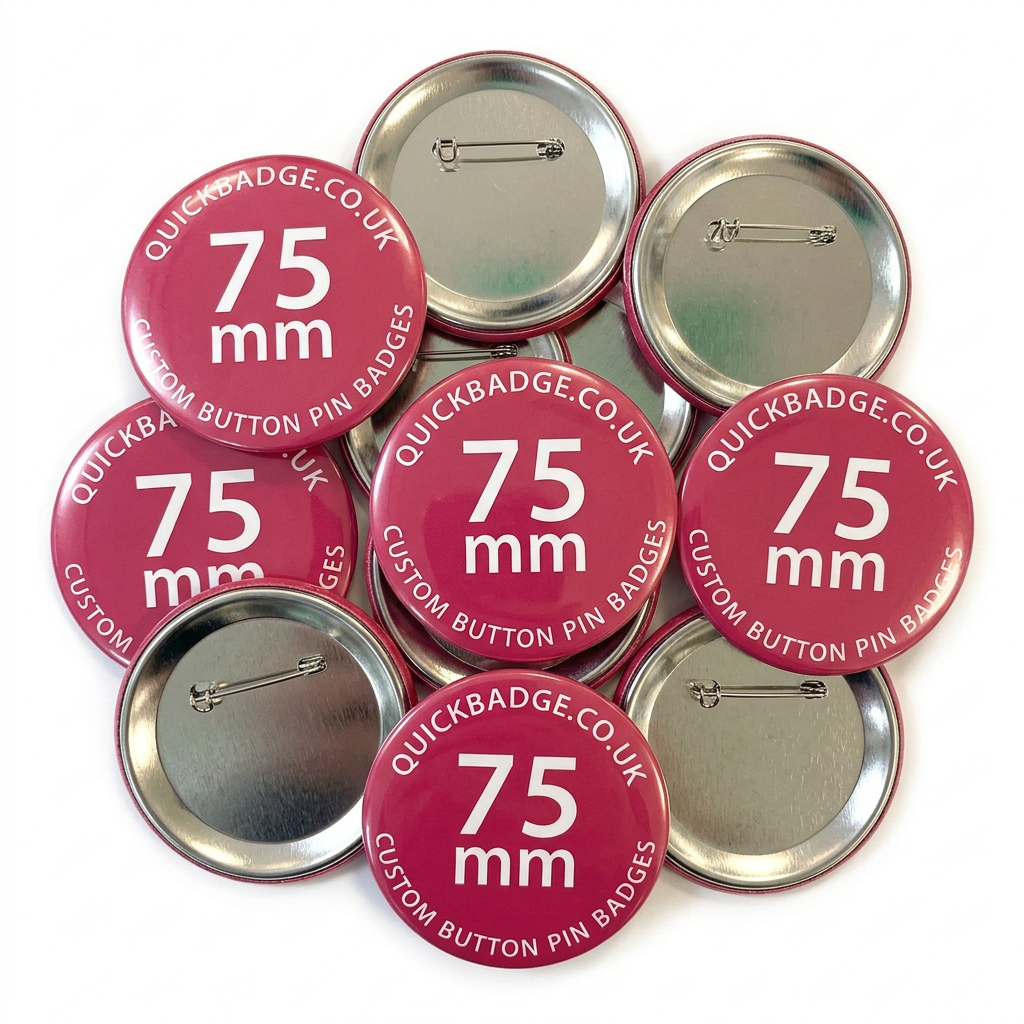 75mm (3 inch) Custom Button Pin Badges
