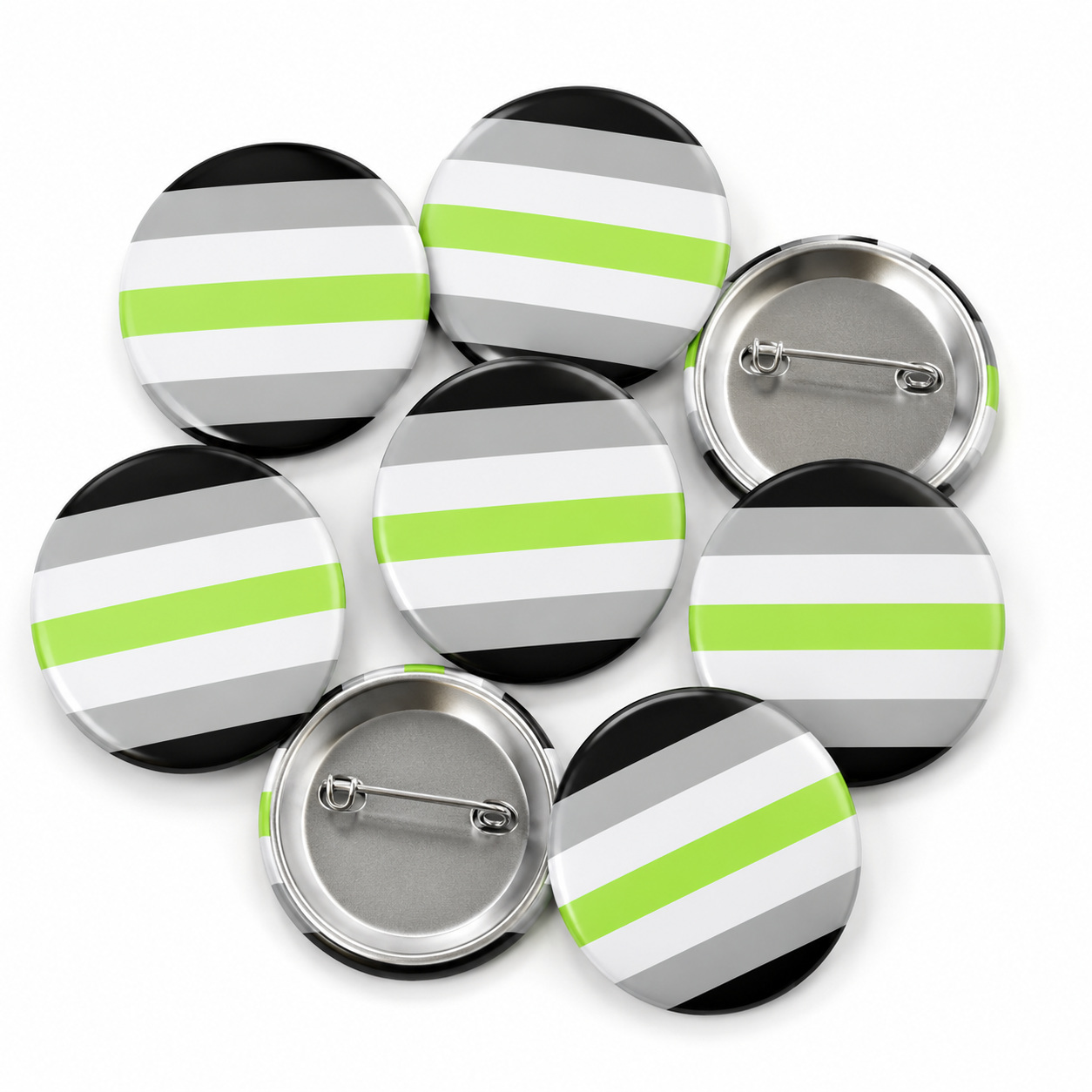 Agender Pride Button Pin Badge