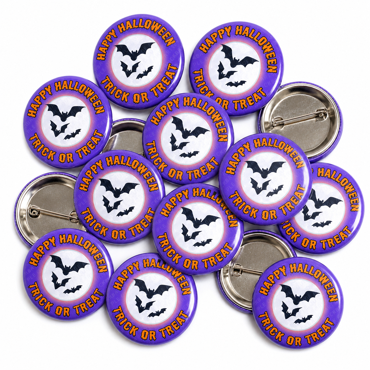 Bat Halloween Button Pin Badge