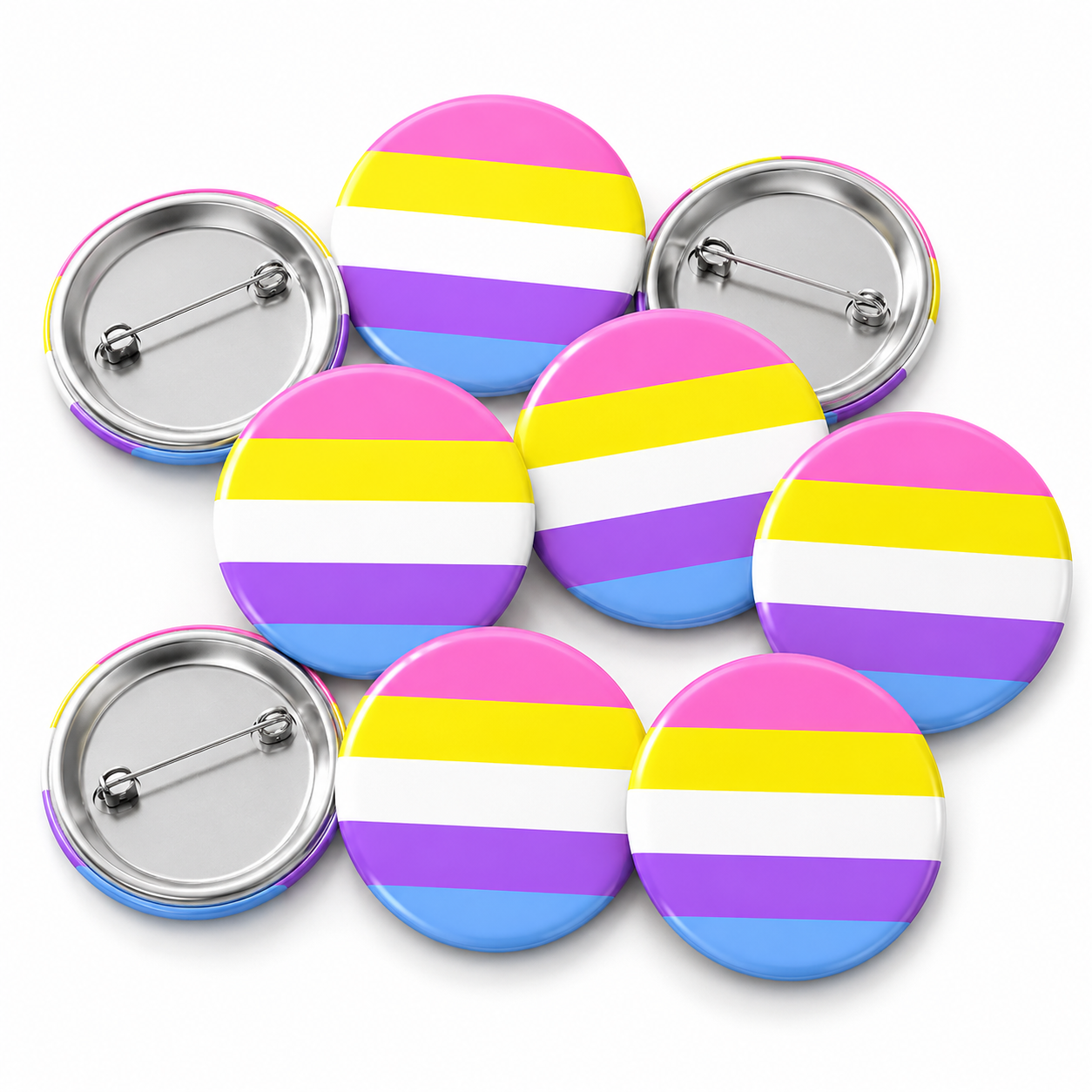 Bigender Button Pin Badge